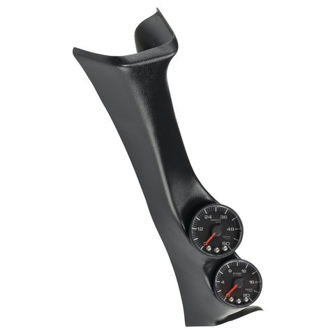 PILLAR KIT 0-60 PSI/0-2000 °F 08-10 FORD SUPERDUTY SPEK-PRO BLACK DIAL BLACK BEZEL FLAT ANTIGLARE LENS