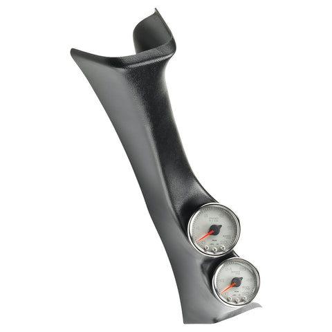 PILLAR KIT 0-60 PSI/0-2000 °F 08-10 FORD SUPERDUTY SPEK-PRO SILVER DIAL CHROME BEZEL CLEAR LENS