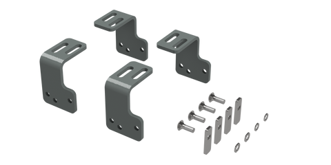 RVR3201 CUSTOM INSTALLATION KIT FOR UNIVERSAL MOUNTING RAILS FOR SOME FORD F150 TRUCKS