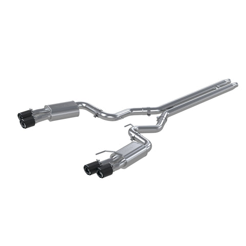 MBRP Exhaust 3in. Cat Back; With Quad 4in. Carbon Fiber Tips; Street Version; T304