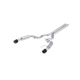MBRP Exhaust 3in. Cat Back; Dual Split Rear; Race Version; 4.5in. CF Tips; T304