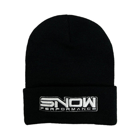 Snow Beanie Black White Logo
