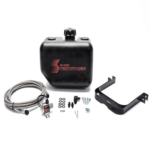 Snow Performance 2.5 Gal. Water-Methanol Tank Upgrade Braided Stainless Line (w/brackets Solenoi