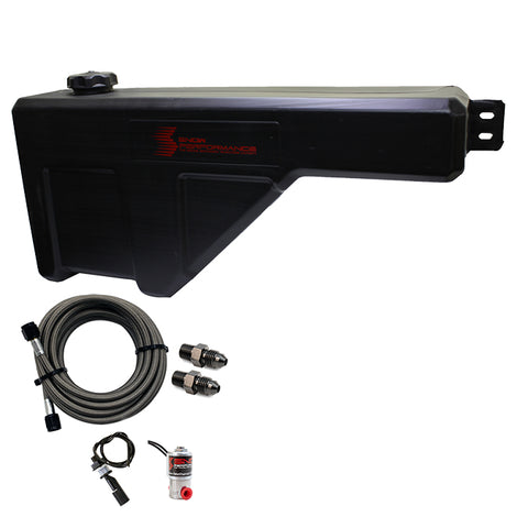 Snow Performance 10 Gal. Water-Methanol Tank Upgrade Braided Stainless Line (w/brackets Solenoid
