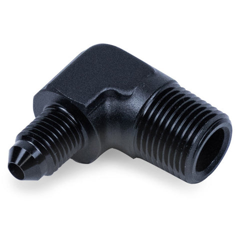 Snow Performance 3/8in NPT To 4AN Elbow Water Methanol Fitting (Black)
