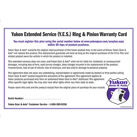 Yukon Extended Service Plan For Ring & Pinion