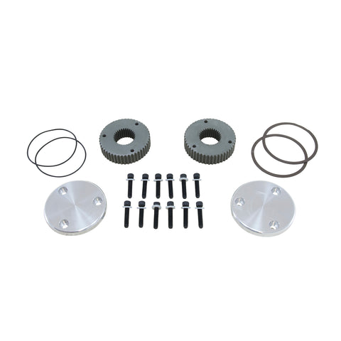 Yukon Hardcore Drive Flange Kit Dana 60 30-Spl Outer Stubs W/ Engraved Caps