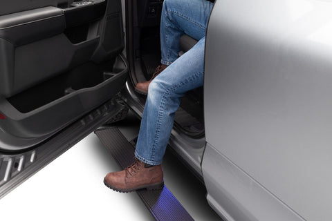 AMP Research 76151-01A PowerStep Running Boards Plug N Play System For 2015-2020 Ford F-150 Reg Cab W/ Electronic E-Brake Only SuperCab SuperCrew