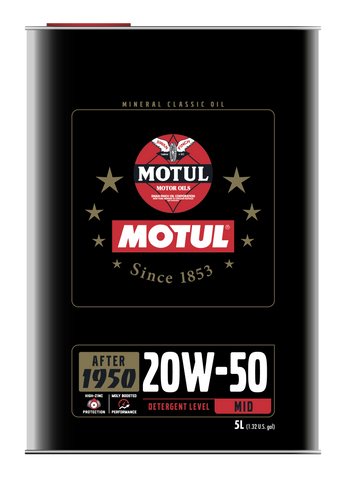 Motul CLASSIC PERFORMANCE 20W-50 4X5L US