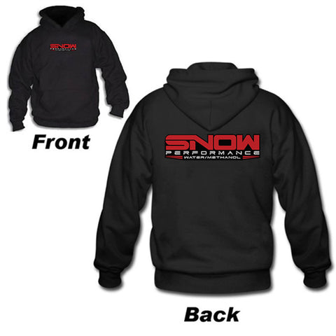 Snow Hoodie Black With Color Logo (Large)